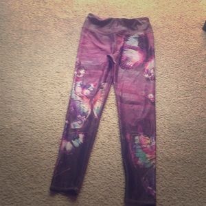 Purple yoga pants